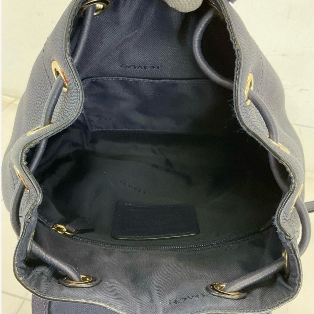 Coach Blue Mini Turnlock Rucksack - Picture 5 of 7